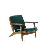 Milton A - Modern Walnut Lounge Chair, Modern Wooden Armchair