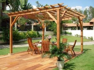 Garden Wooden Pavilion Gazebo at Rs 2800 /square feet | लकड़ी