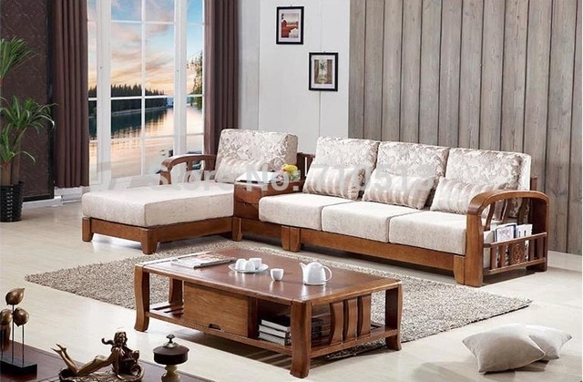 wooden sofa set wood sofa set for home-in Living Room Sofas from