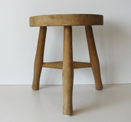 Vintage Wooden Stool from Toledo for sale at Pamono